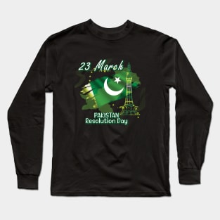 23rd March - Pakistan Resolution Day Long Sleeve T-Shirt